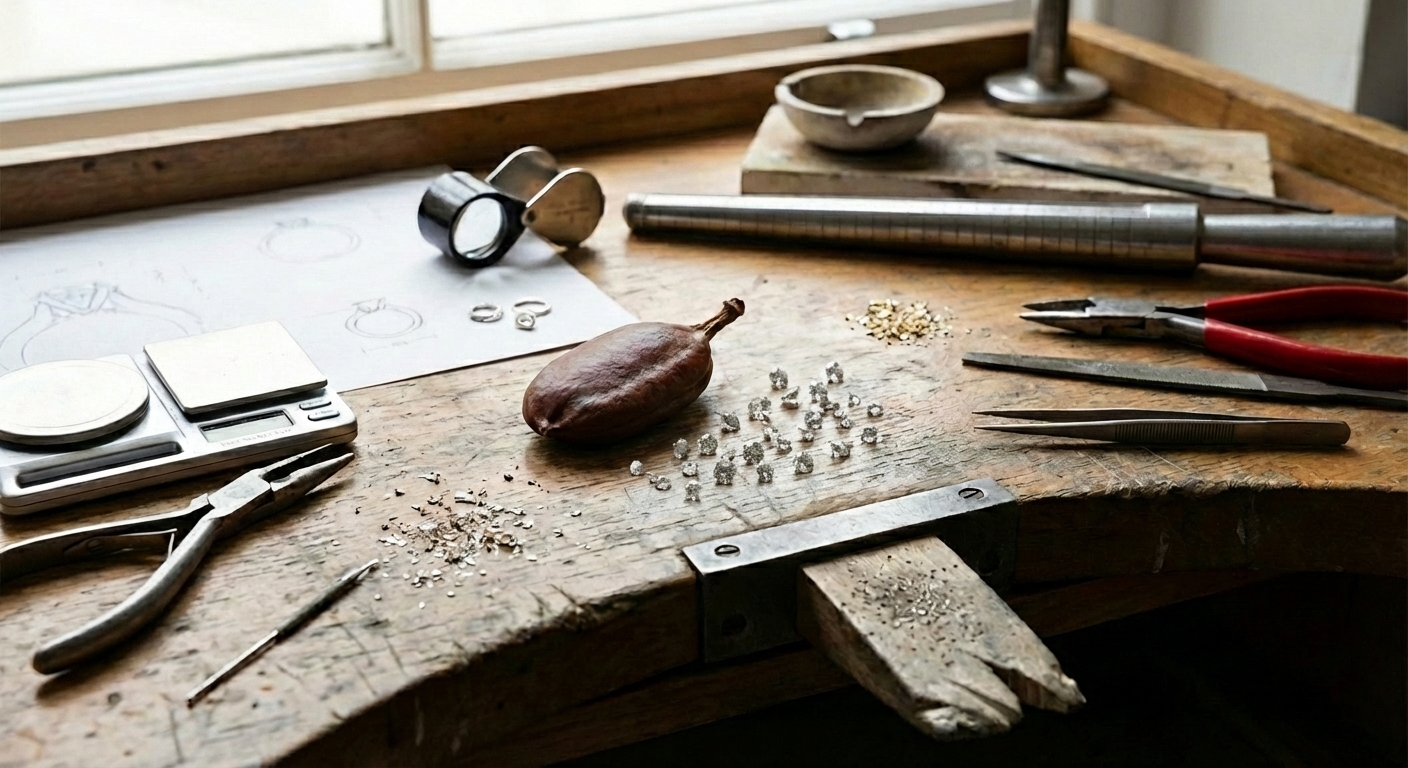 Comparing a carob-seed and diamonds 